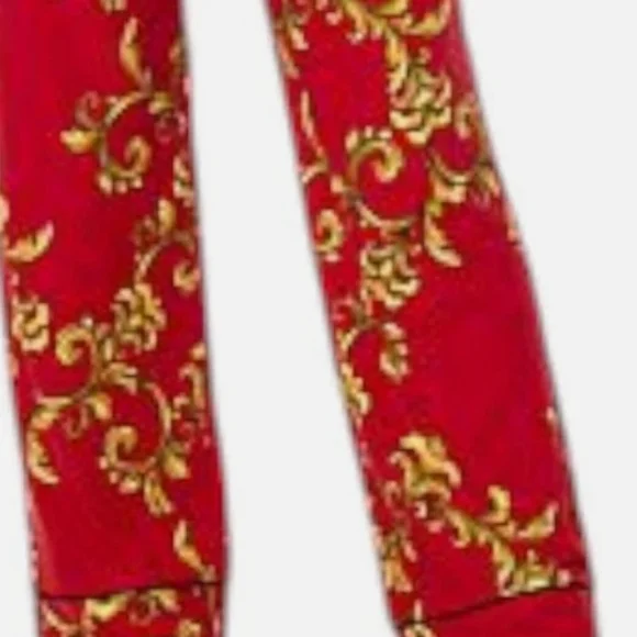 IMAN Red and Gold Pajama Set - Picture 2 of 5